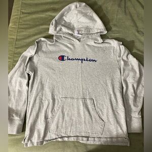 Champion hoodie sweatshirt sweater grey long sleeve Sz M.  Y-17